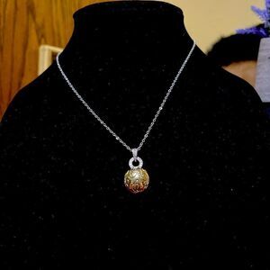 WOMENS 925 STERLING SILVER NECKLACE WITH CHAIN ADJUSTABLE